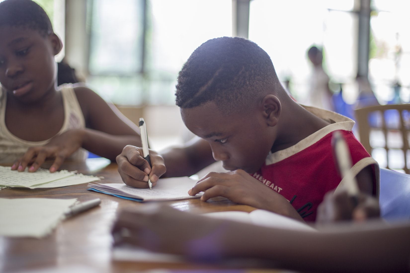boy writing
